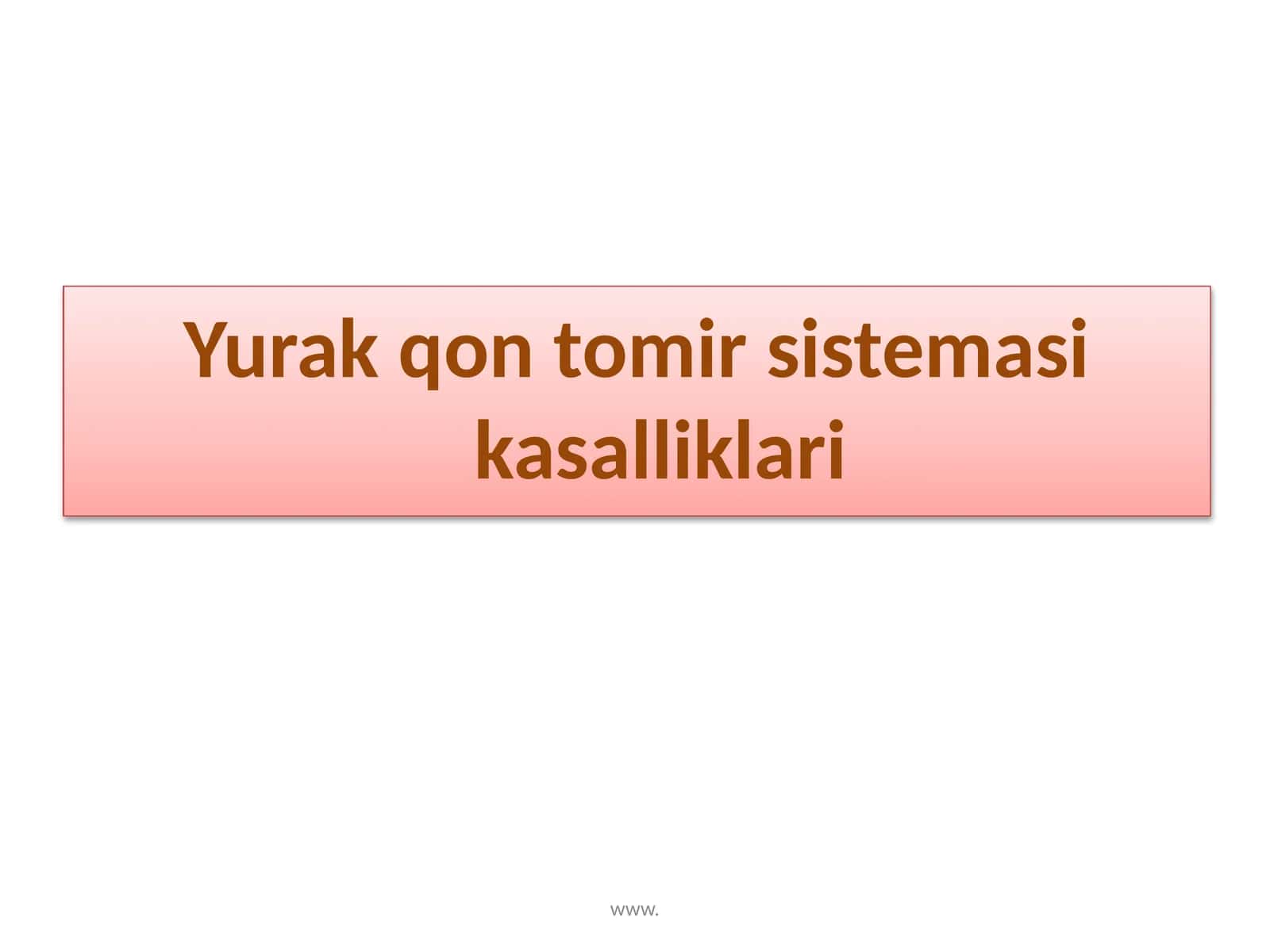 Yurak qon tomir sistemasi kasalliklari