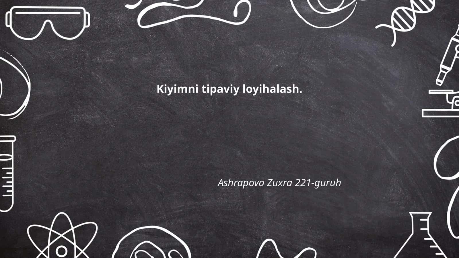 Kiyimni tipaviy loyihalash