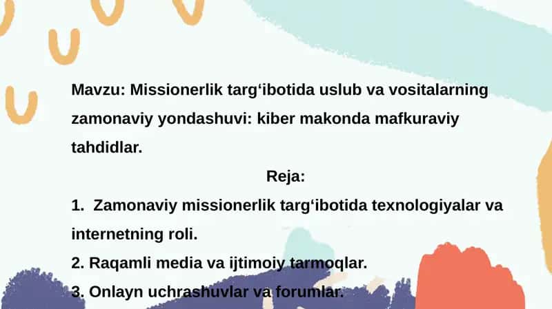Zamonaviy missionerlik targʻiboti
