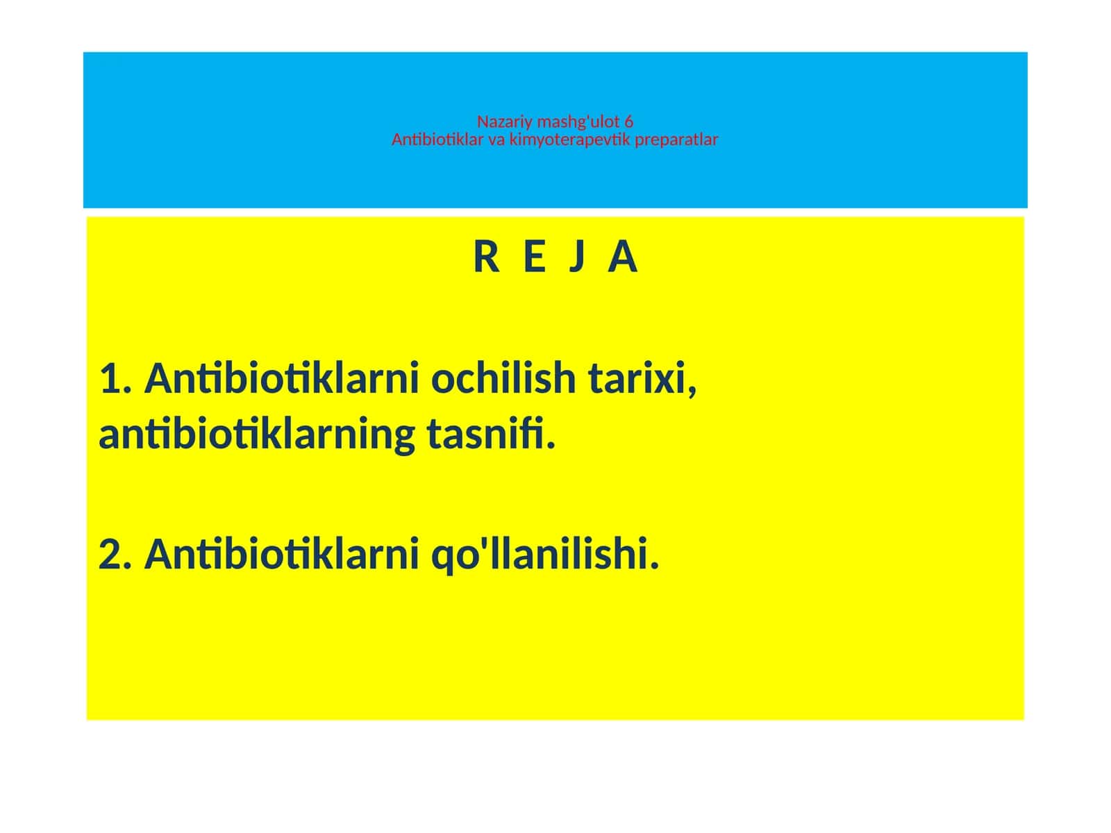 Antibiotiklar vakimyoterapevtik preparatlar