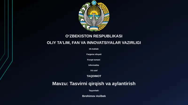 Tasvirni qirqish va aylantirish