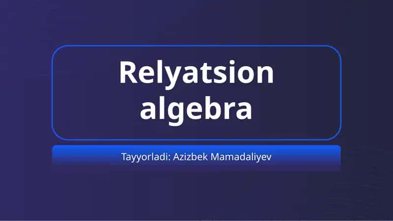 Relyatsionalgebra