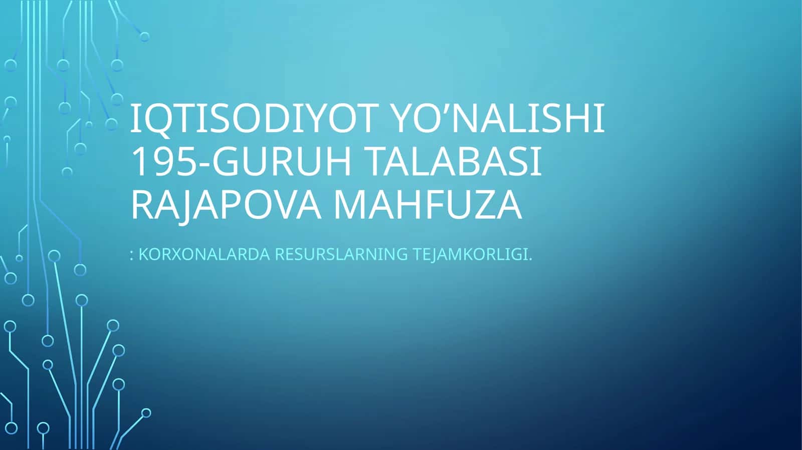 Ishlab chiqarish samaradorligi