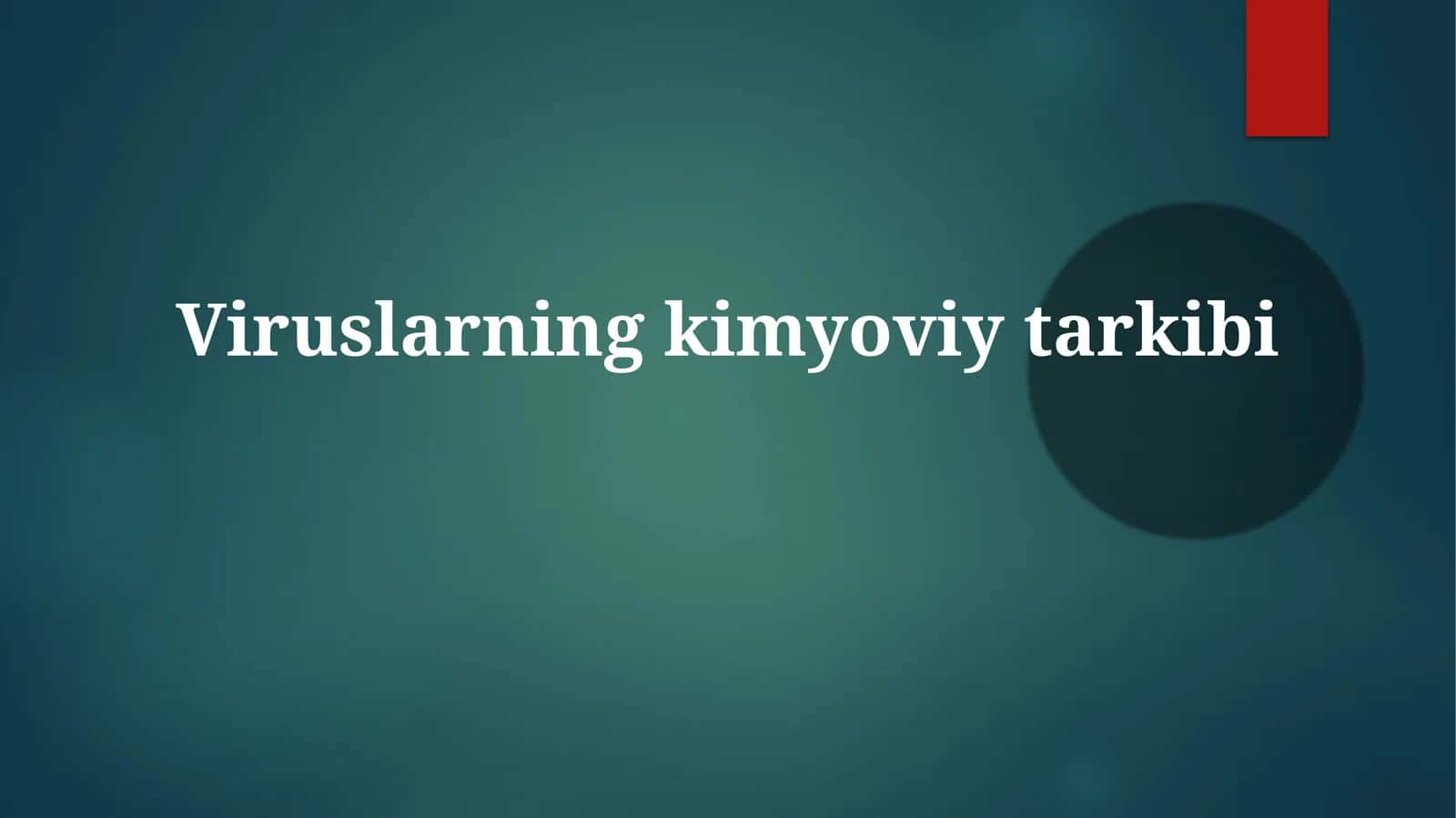 Viruslarning kimyoviy tarkibi