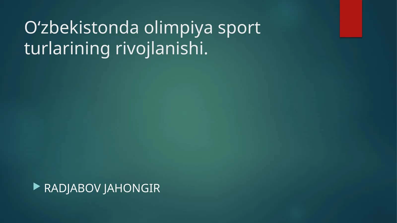 O‘zbekistonda olimpiya sport turlarining rivojlanishi