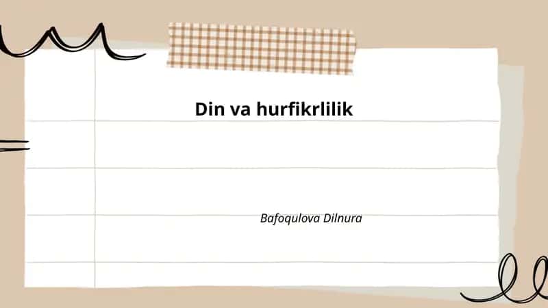 Din va hurfikrlilik