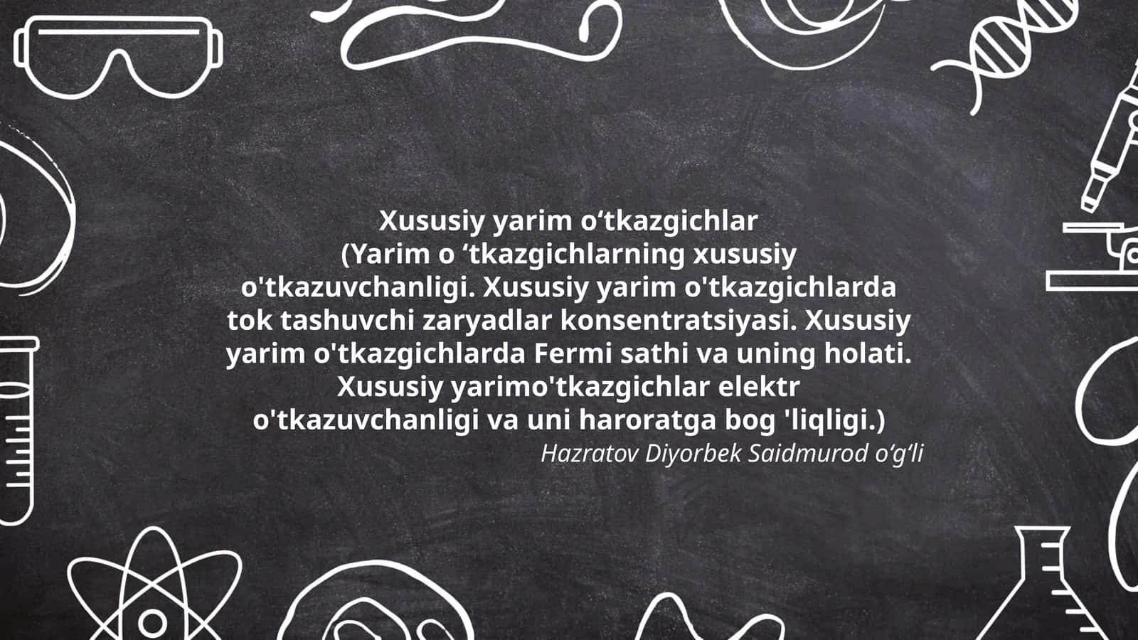 Xususiy yarim o‘tkazgichlar
