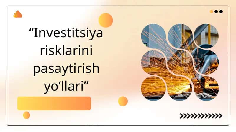 Investitsiya risklarini pasaytirish yoʻllari