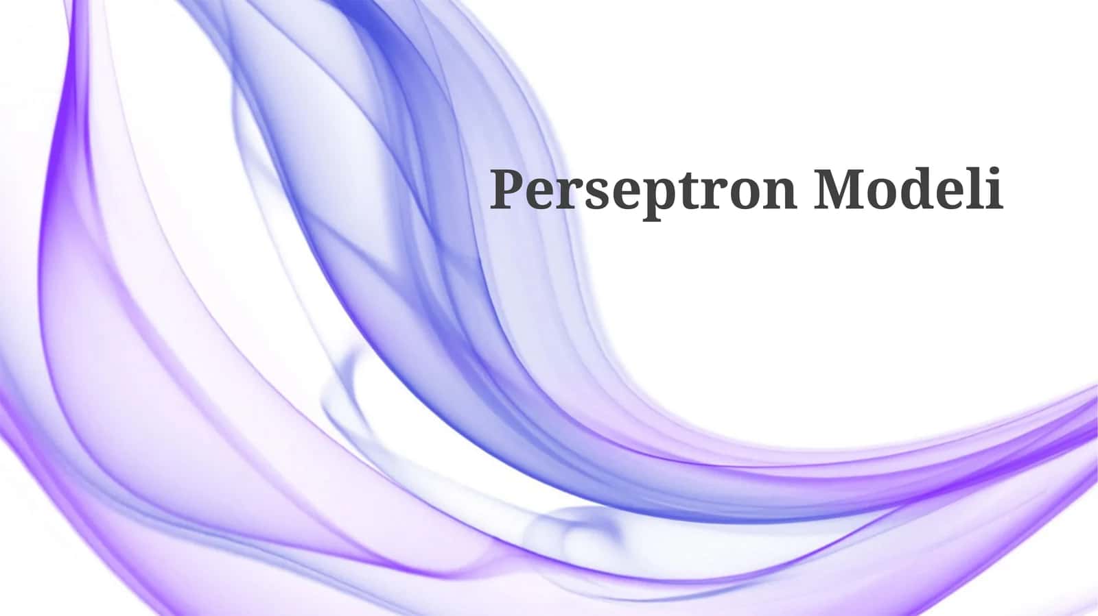 Perseptron Modeli