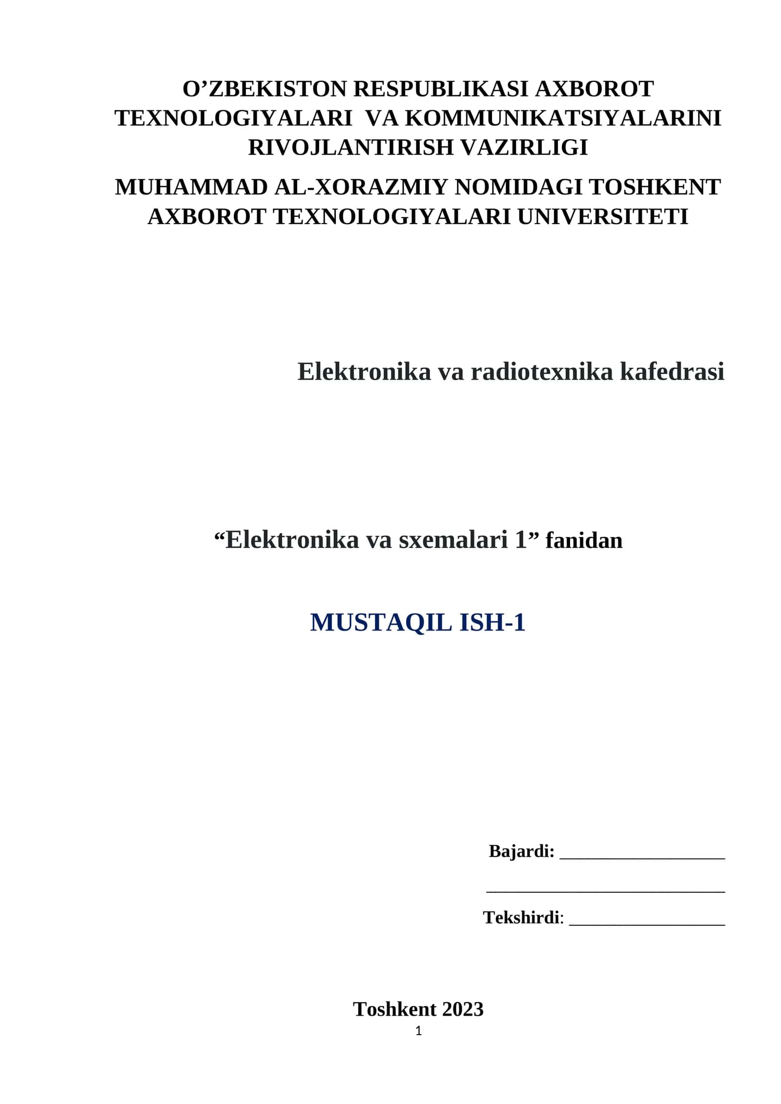 O'zgarmas tok zanjirlarini hisoblash