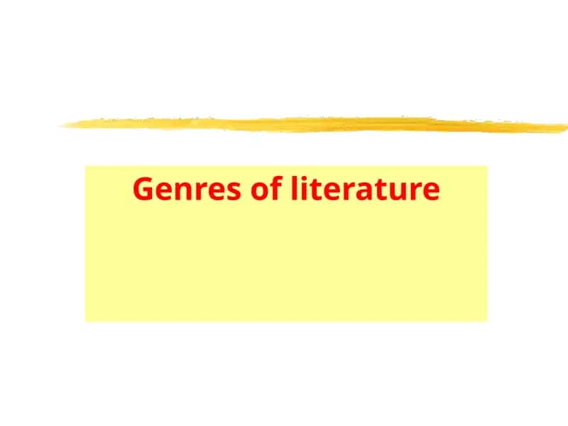 Genres of literature