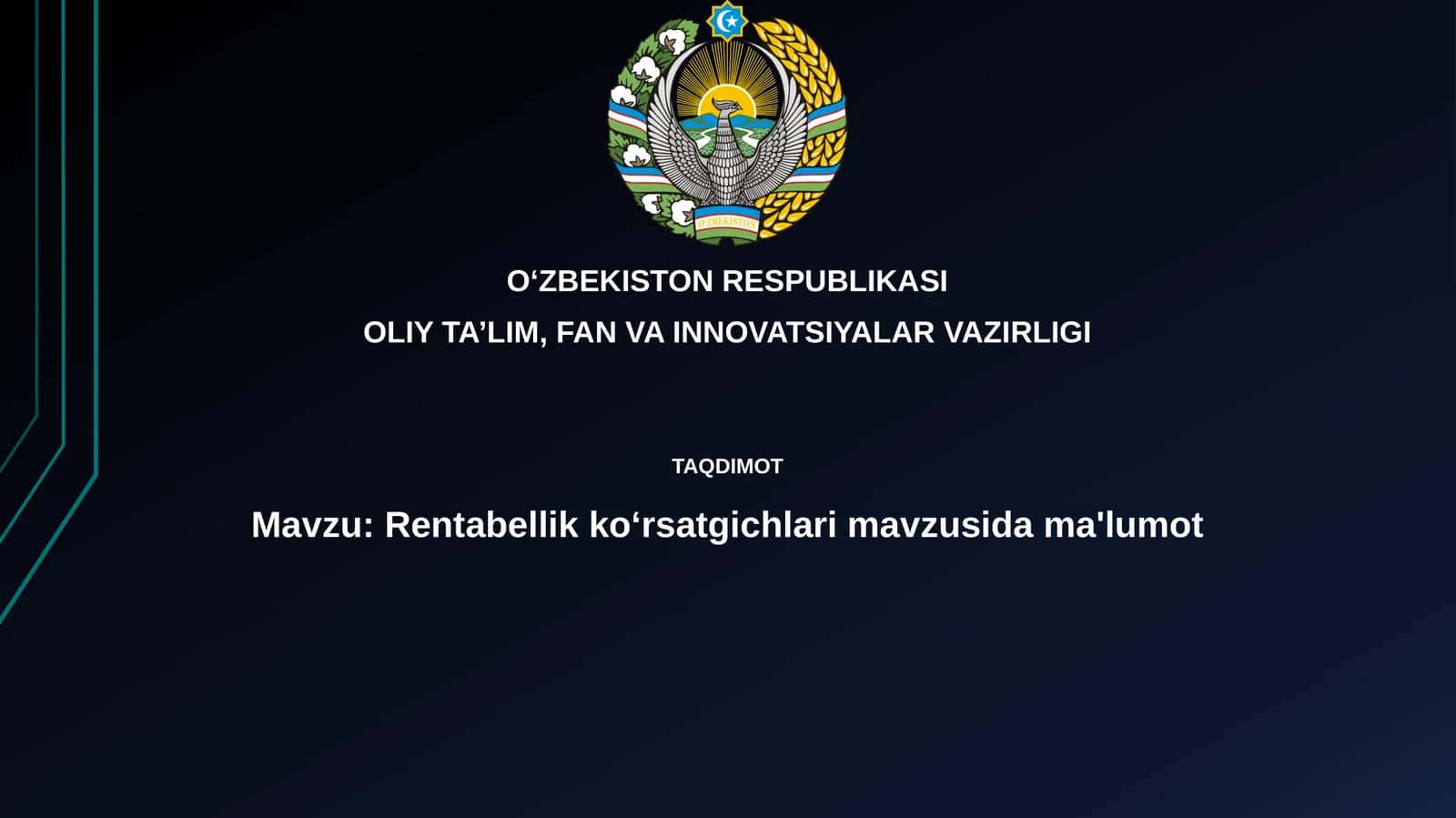 Rentabellik koʻrsatgichlari