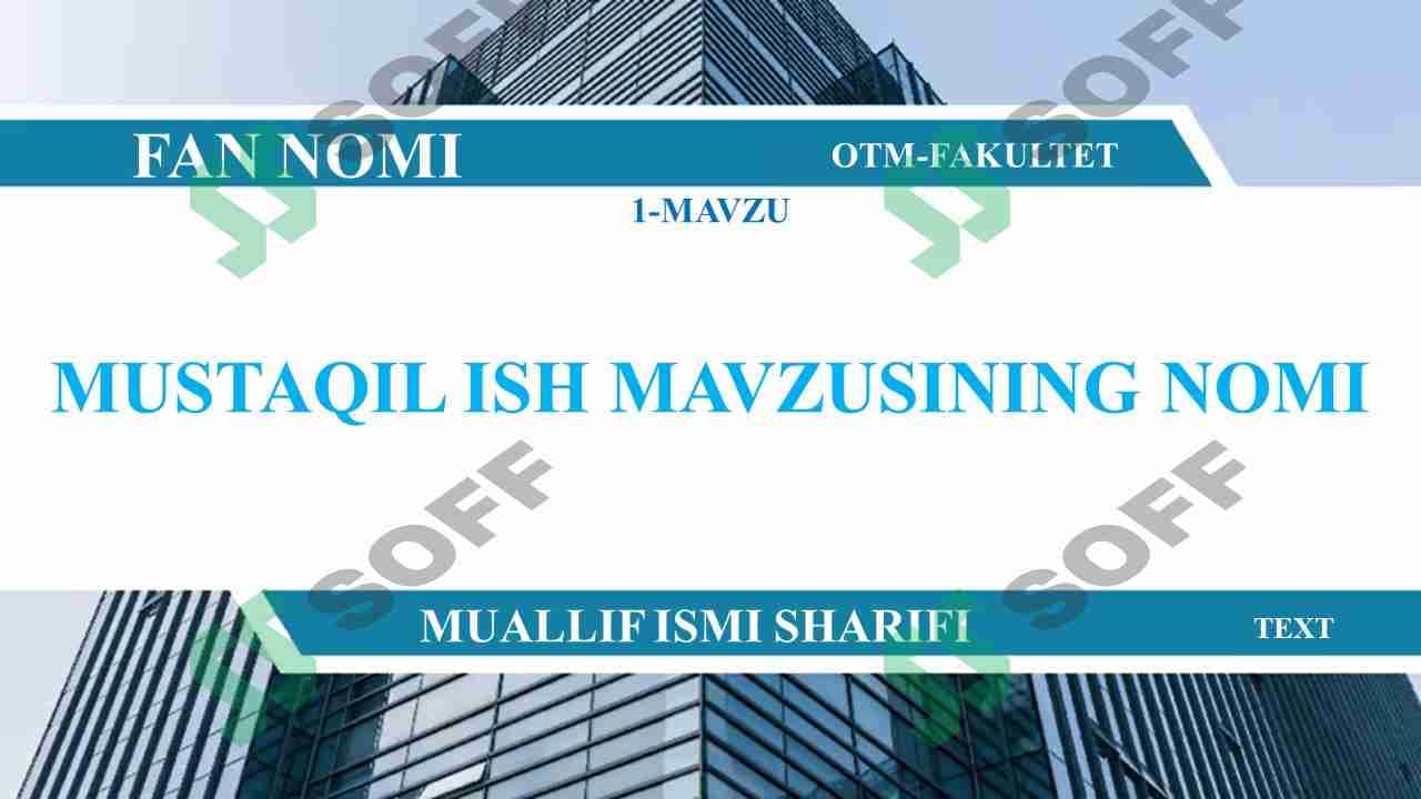POWER POINT UCHUN DIZAYN - TA'LIM