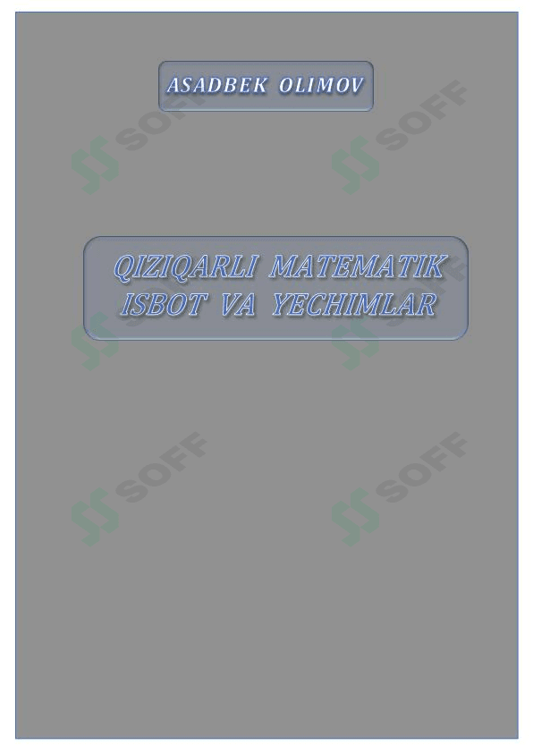 Matematika formulalar isboti 2-qism