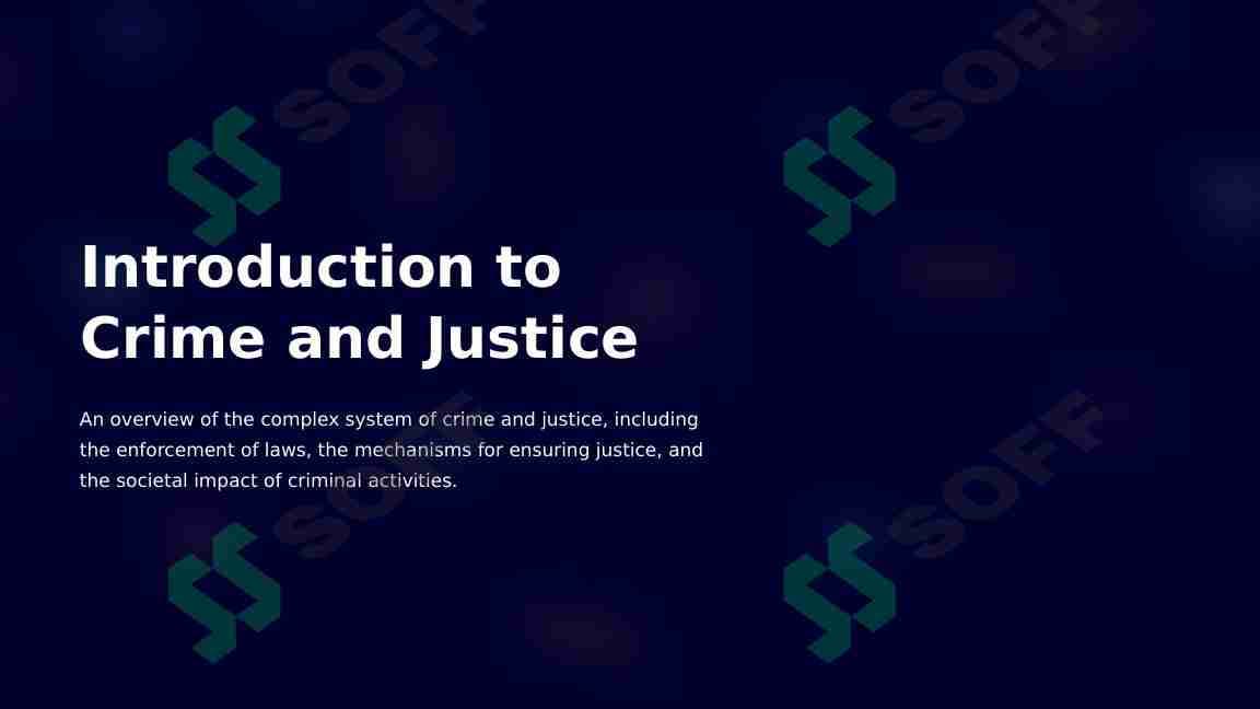 Introduction to Crime and Justice