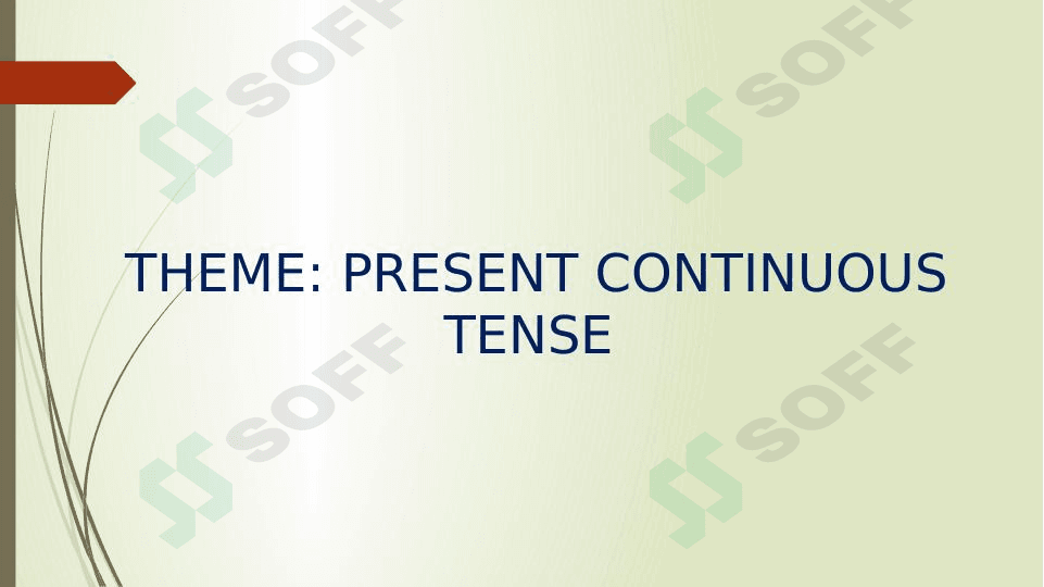 Present continuous