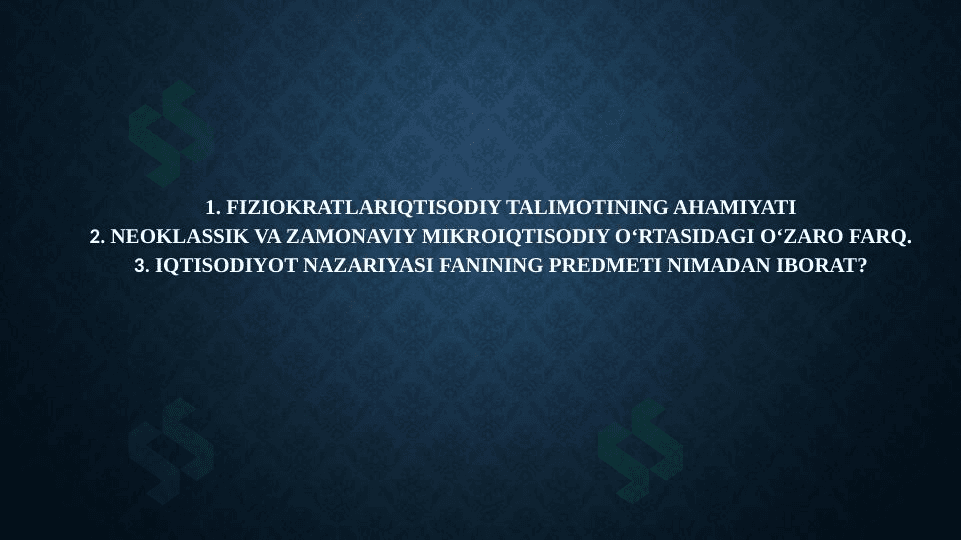 Iqtisodiyot nazariyasi haqida to'liq tushunchalar