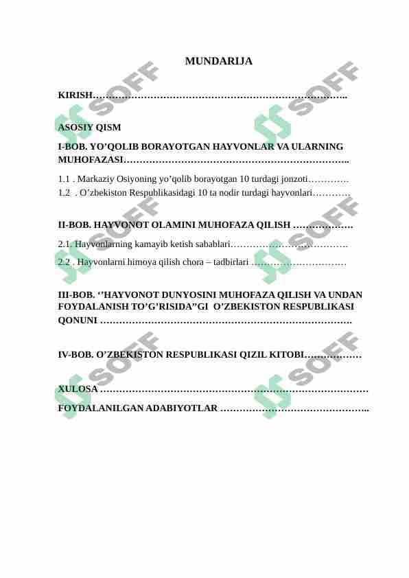 Noyob va yo'qolib borayogan hayvonlarni asrashga qaratilgan dastur va loyihalar