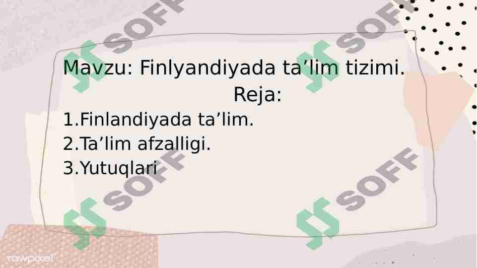 Finlyandiyada taʼlim tizimi