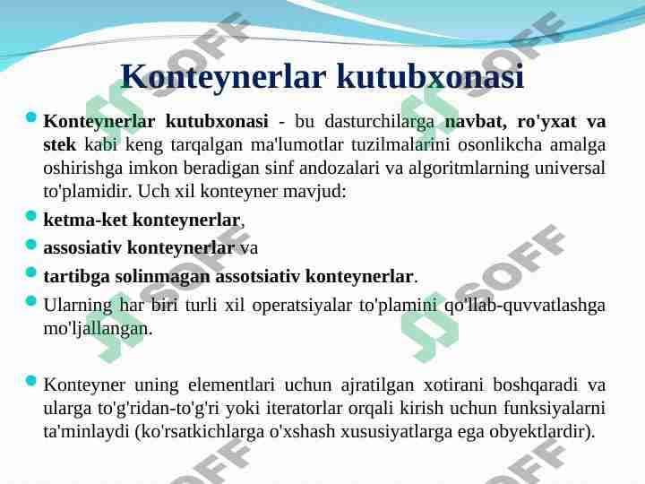 Konteynerlar kutubxonasi