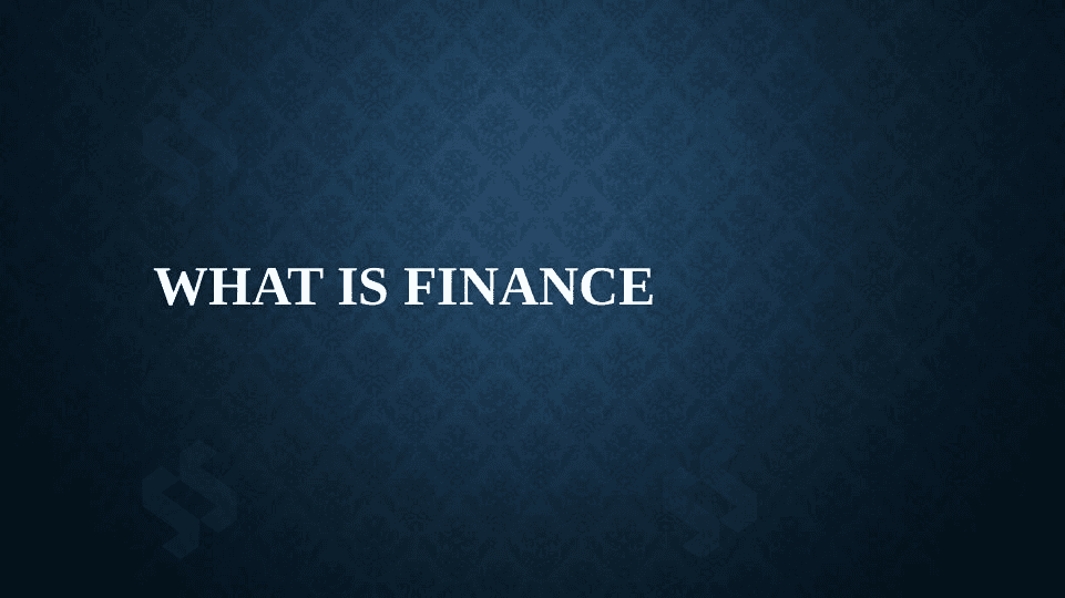 What is Finance