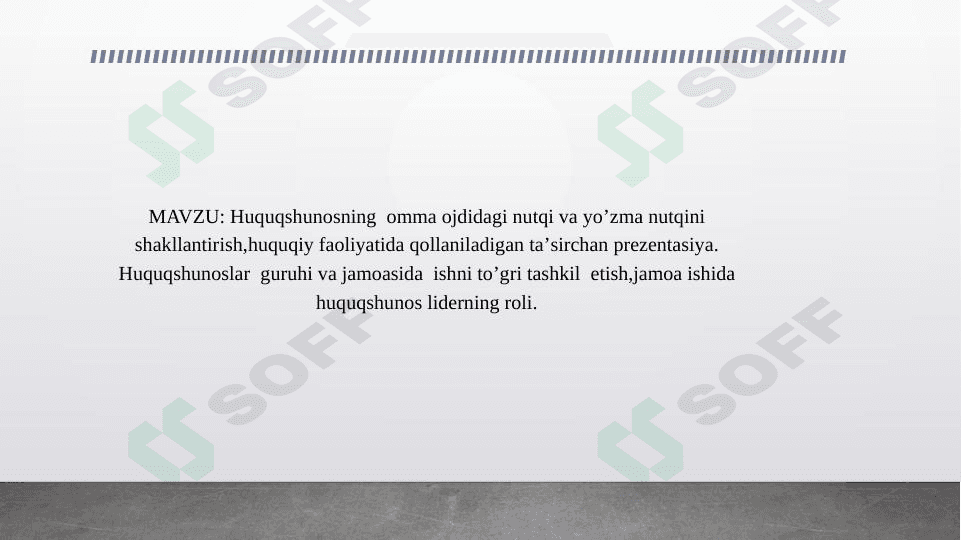 huquqshunosning omma oldidagi nutqi