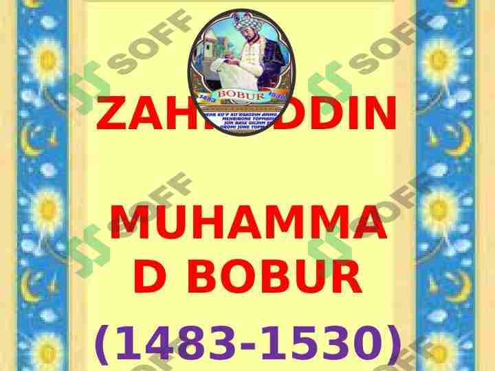 Zahriddin Muhammad Bobur