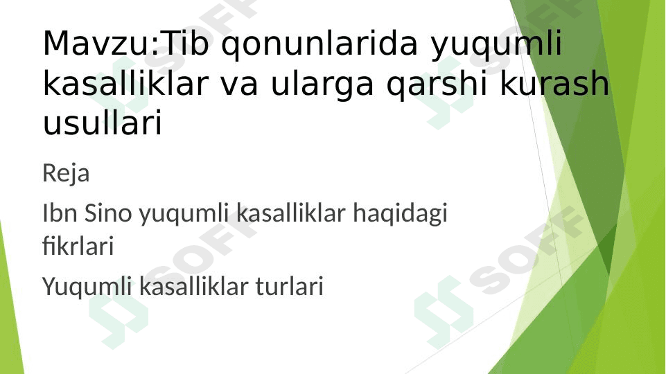 Ibn Sino yuqumli kasalliklar
