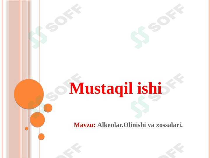 Alkenlarning olinishi.