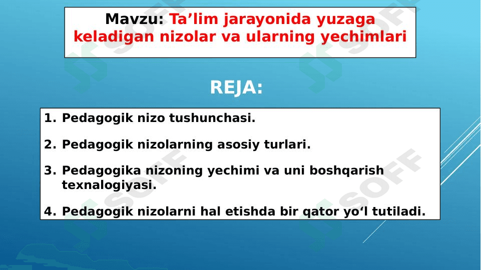 Ta’lim jarayonida yuzaga keladigan nizolar va ularning yechimlari