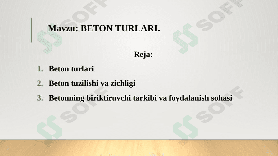 Beton turlari