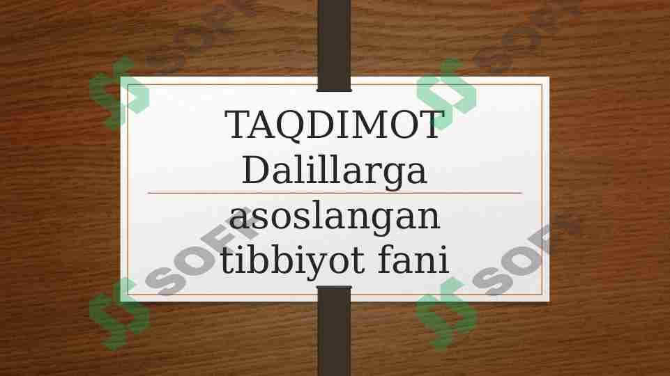 Davolash va ilmiy ishlarda klinik tadqiqot usullari