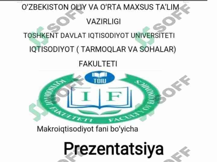 Davlat tomonidan iqtisodiyotni tartibga solishning zamonaviy tendensiyalari va ularning Oʻzbekistonda qoʻllanilish imkoniyatlari.