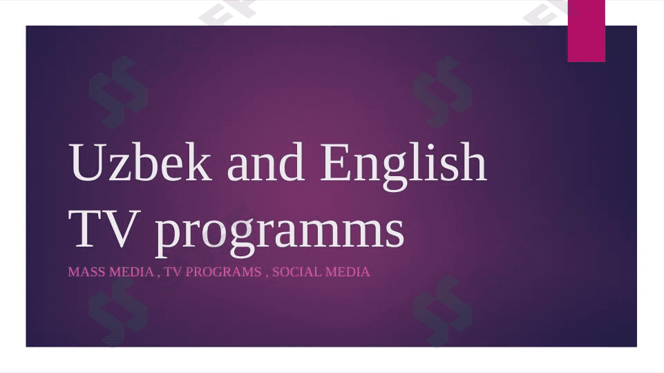 Uzbek and English TV programs