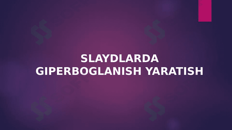 Slaydlarda giperboglanish yaratish