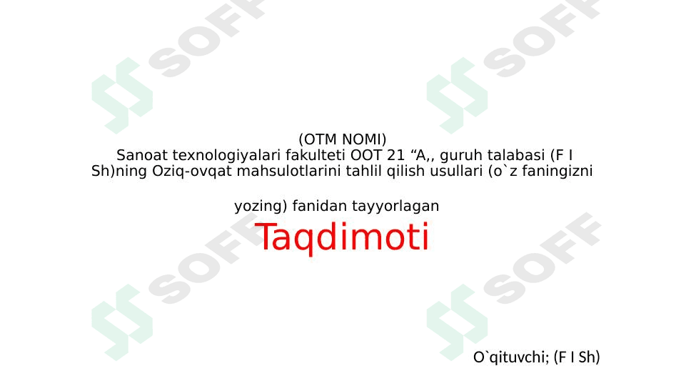 Oziq-ovqat mahsulotlarining fizik ko’rsatkichlarini aniqlash,Nisbiy zichlikni aniqlash