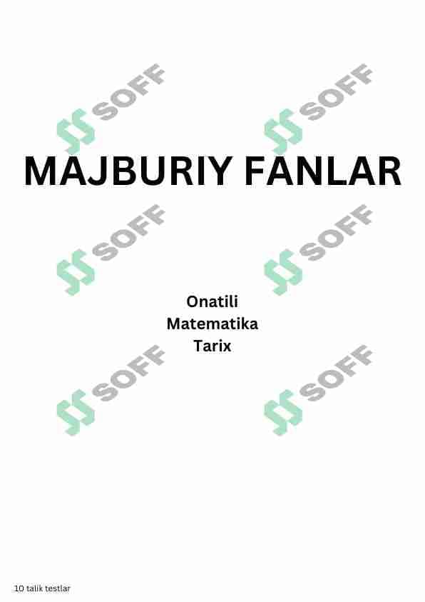 Majburiy fanlar
