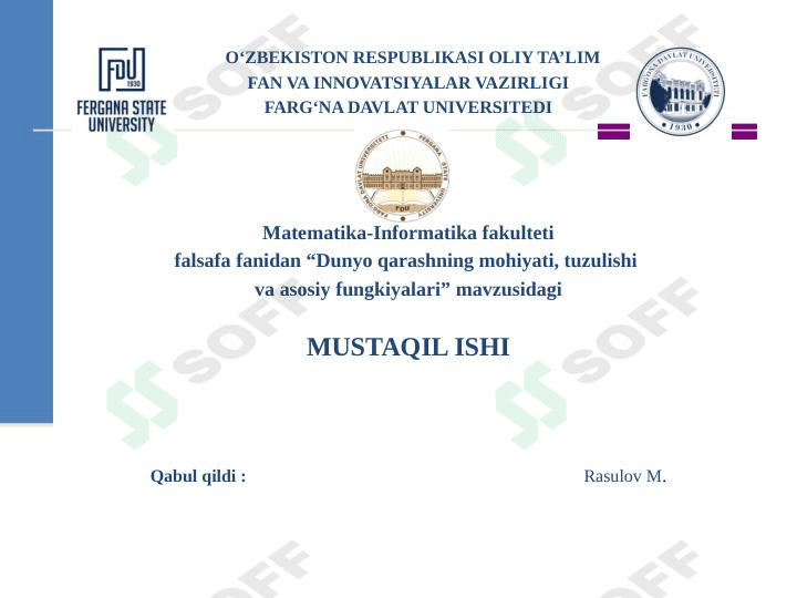 Dunyo qarashning mohiyati, tuzulishi va asosiy fungkiyalari