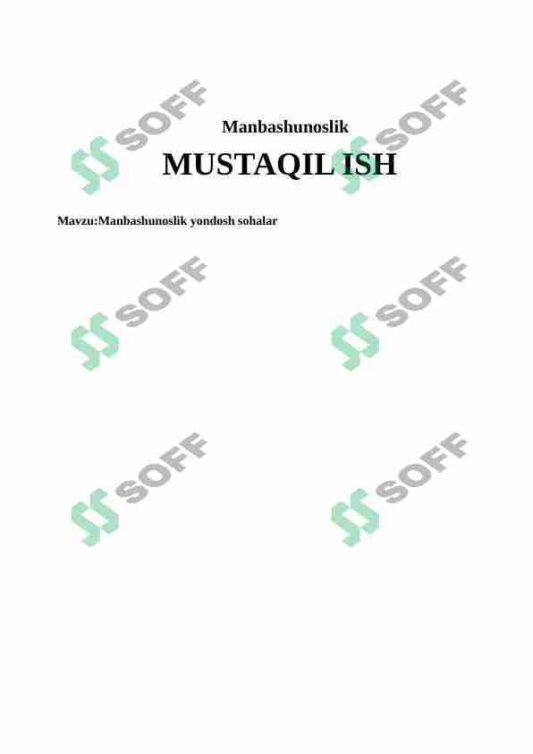 manbashunoslik yondosh sohalar