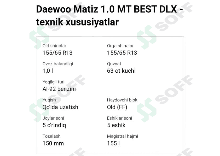 Matiz best