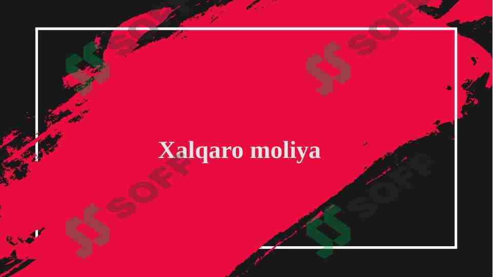 Xalqaro moliya