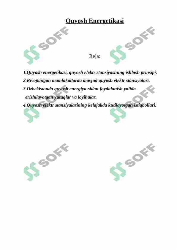 Quyosh Energetikasi