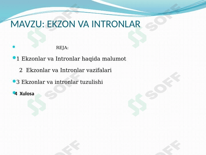 Ekzon va intronlar
