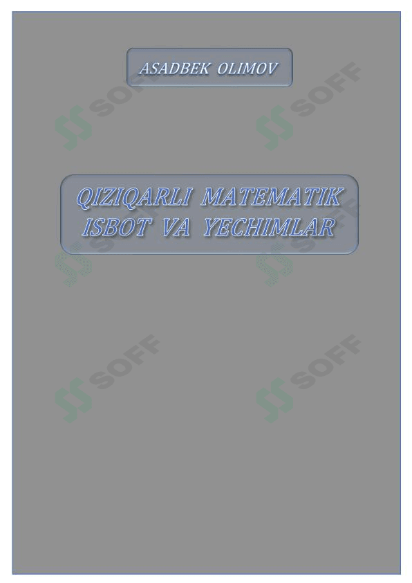 Matematika formulalar isboti 1-qism
