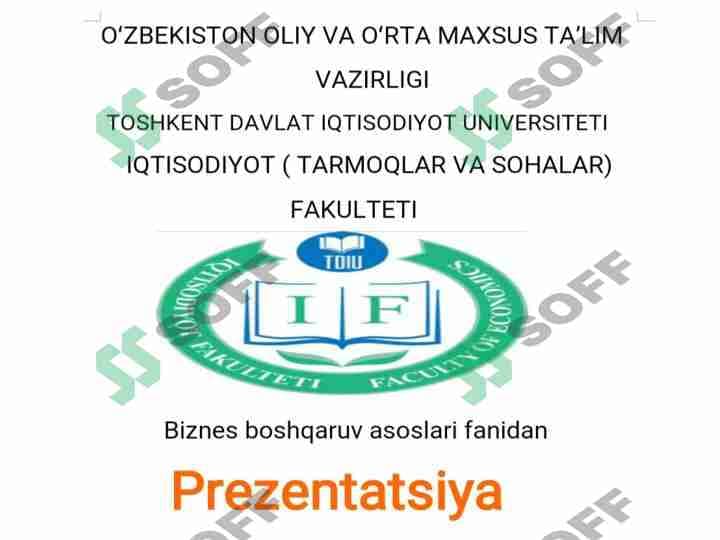 Biznes reja haqida tushuncha va mening biznes rejam.