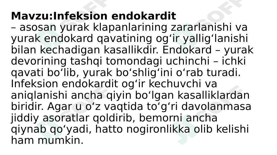 Infeksion endokardit