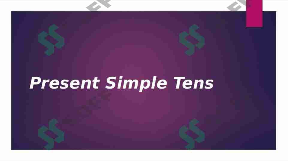 Present simple tens