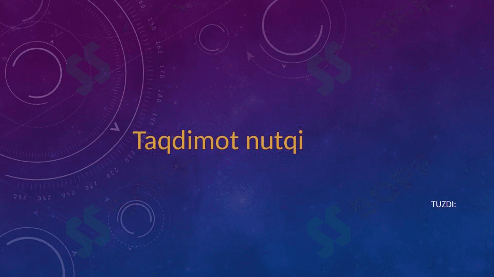 Taqdimot nutqi