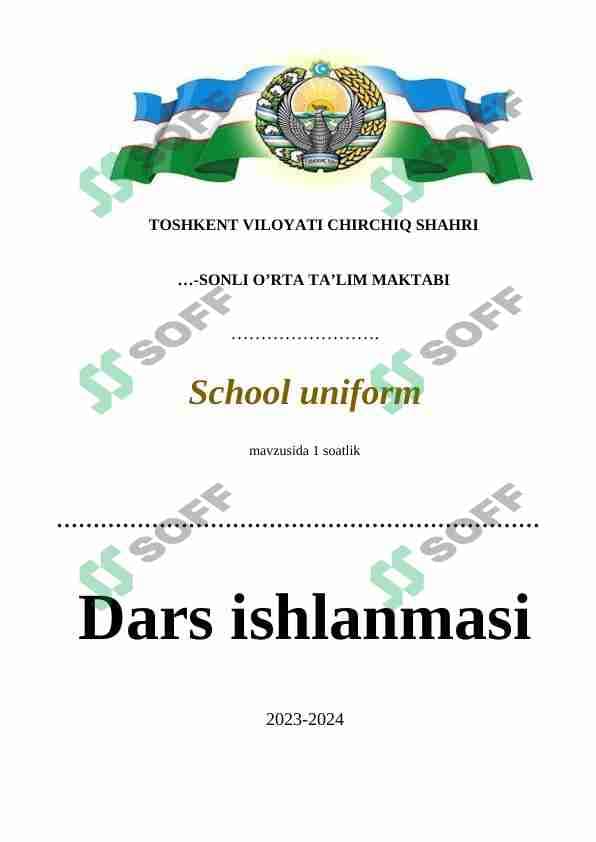 DARS ISHLANMA INGLIZ TILIDA