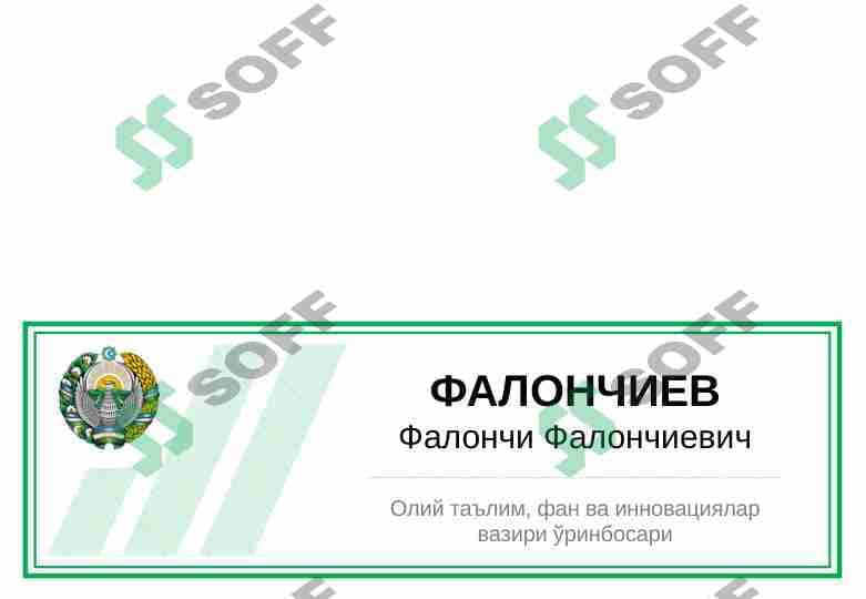 Majlislar uchun tablichka